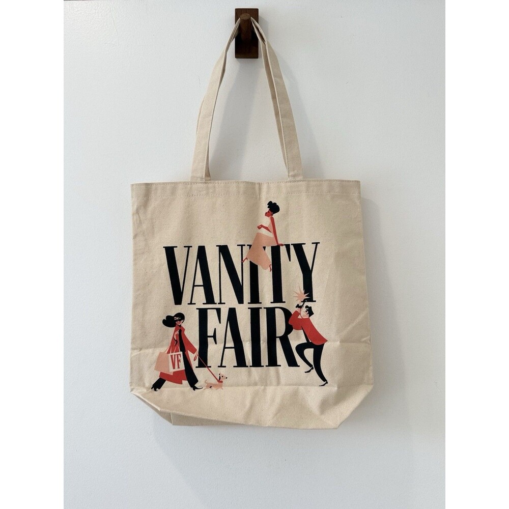 Vanity Fair Canvas Tote Bag Cotton Dual Strap Fashion Book Bag Casual Iconic